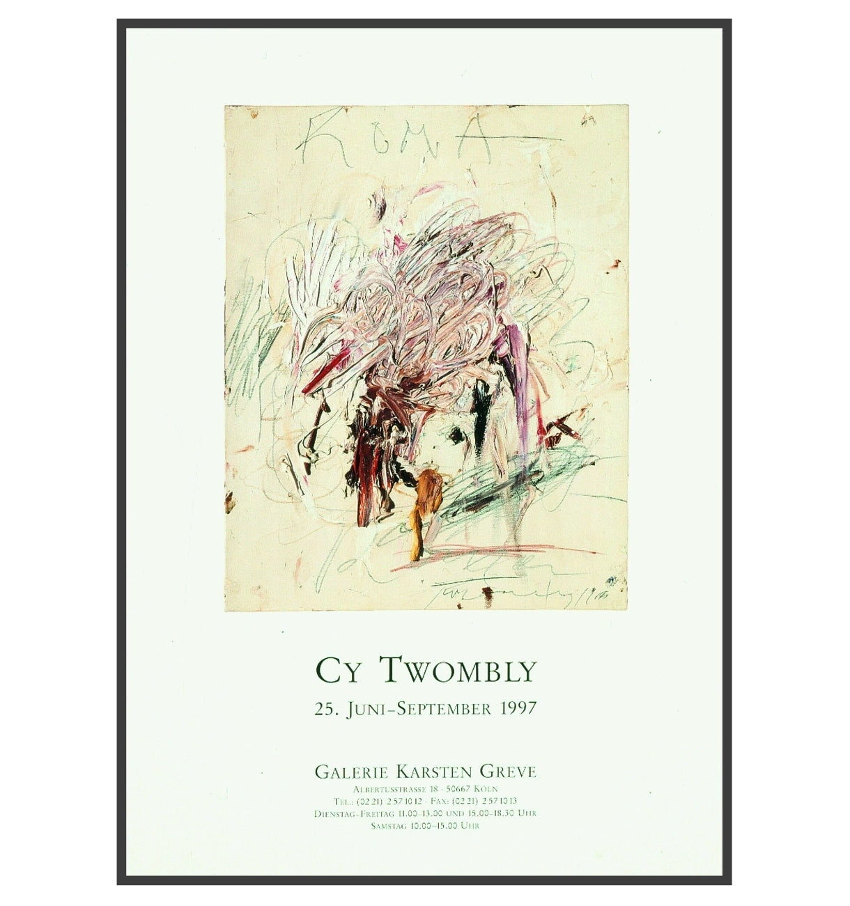 Cy Twombly / Galerie Karsten Greve, Köln 1997