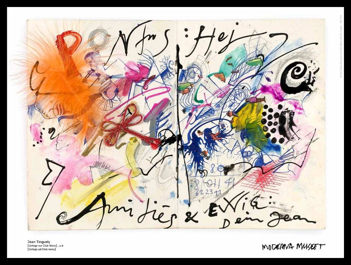 Jean Tinguely / Collage sur Club Menu
