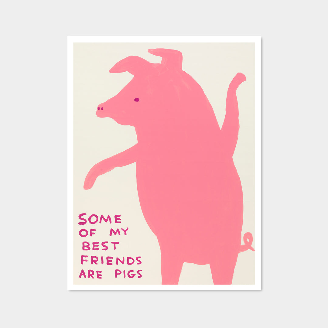 David Shrigley / Some of my best friends are pigs – Poster