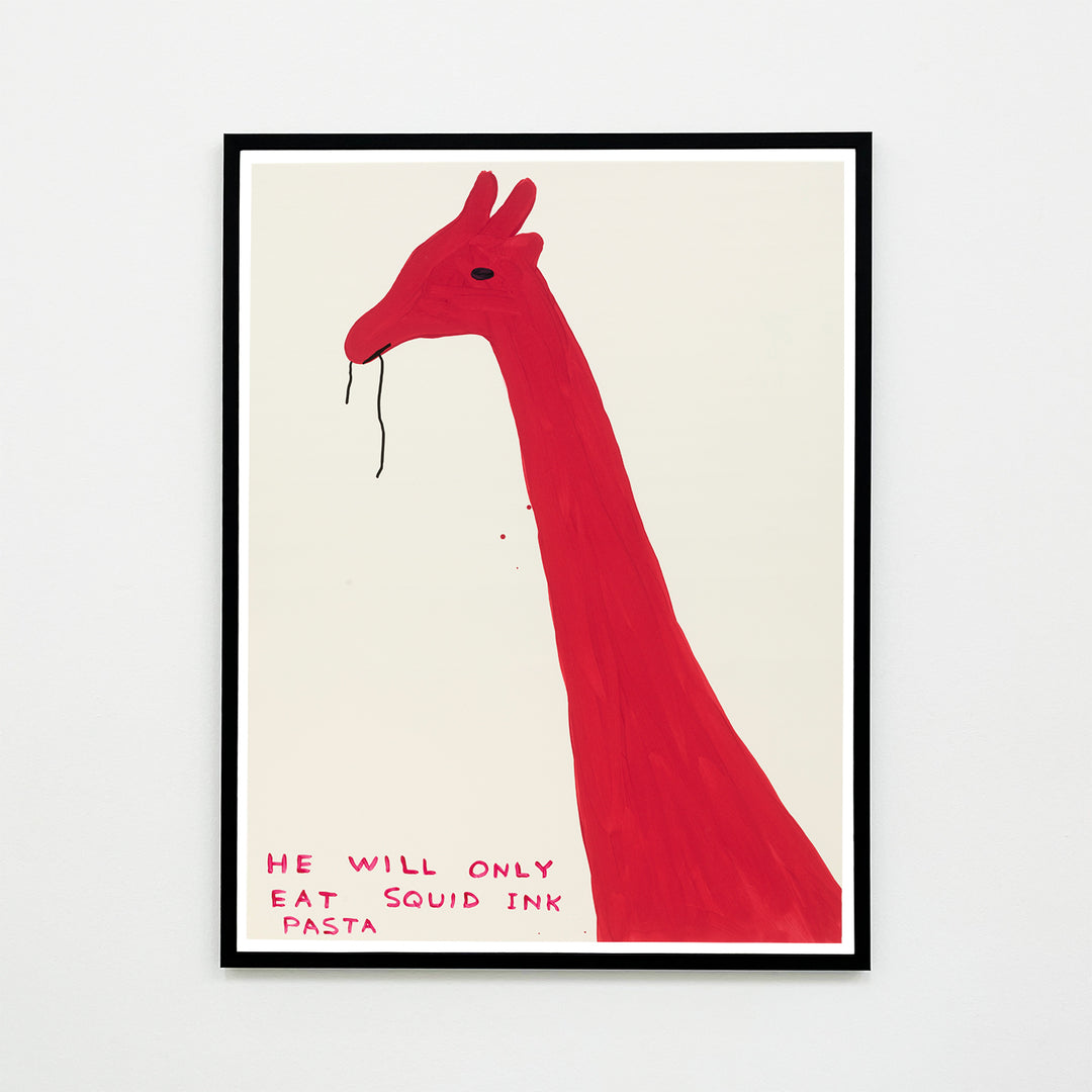 David Shrigley / He will only eat squid ink pasta