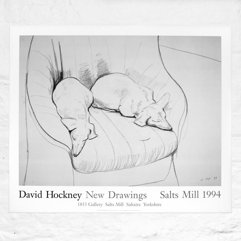 DAVID HOCKNEY / Black and White Dogs