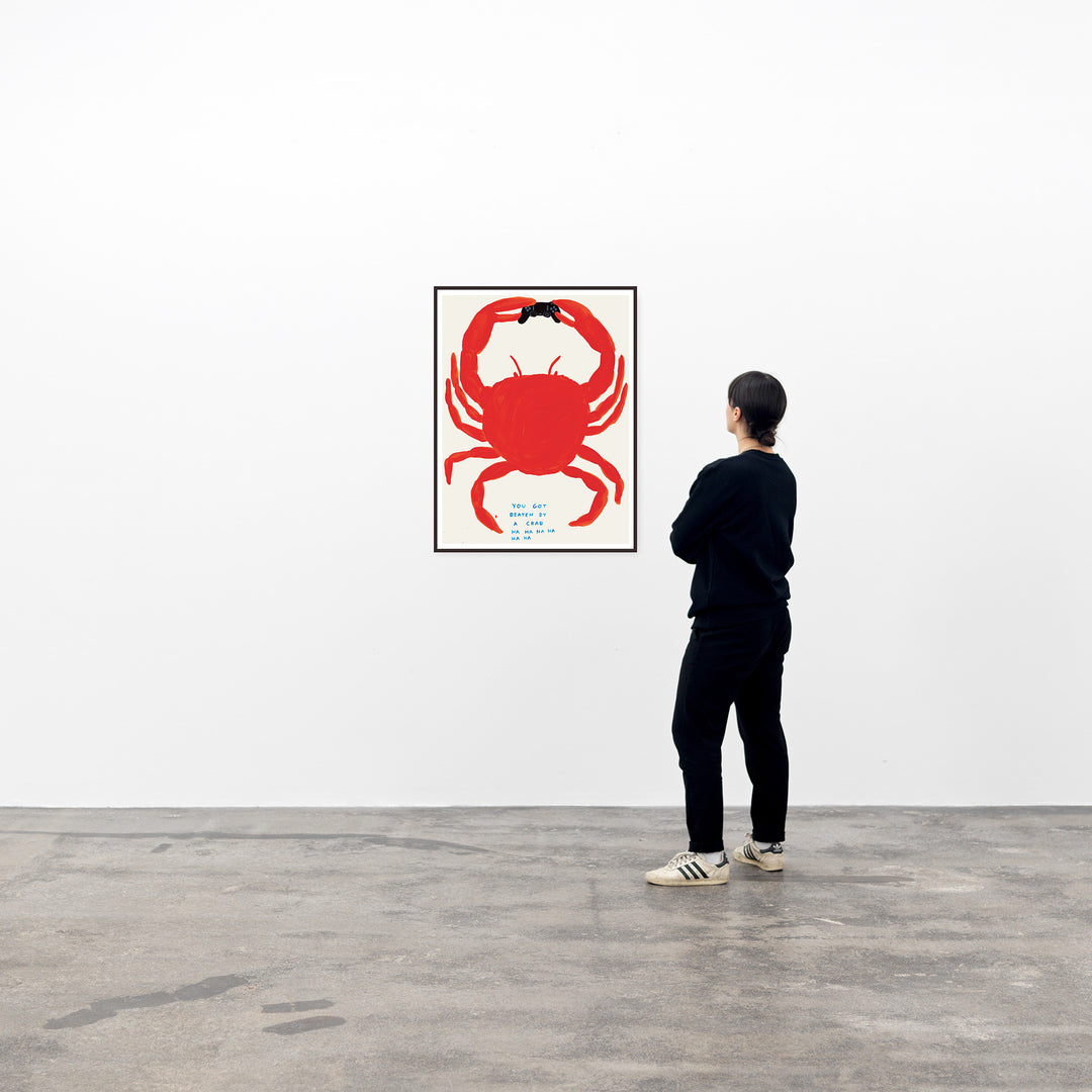 David Shrigley / You got beaten by a crab – Poster Shop Fubar