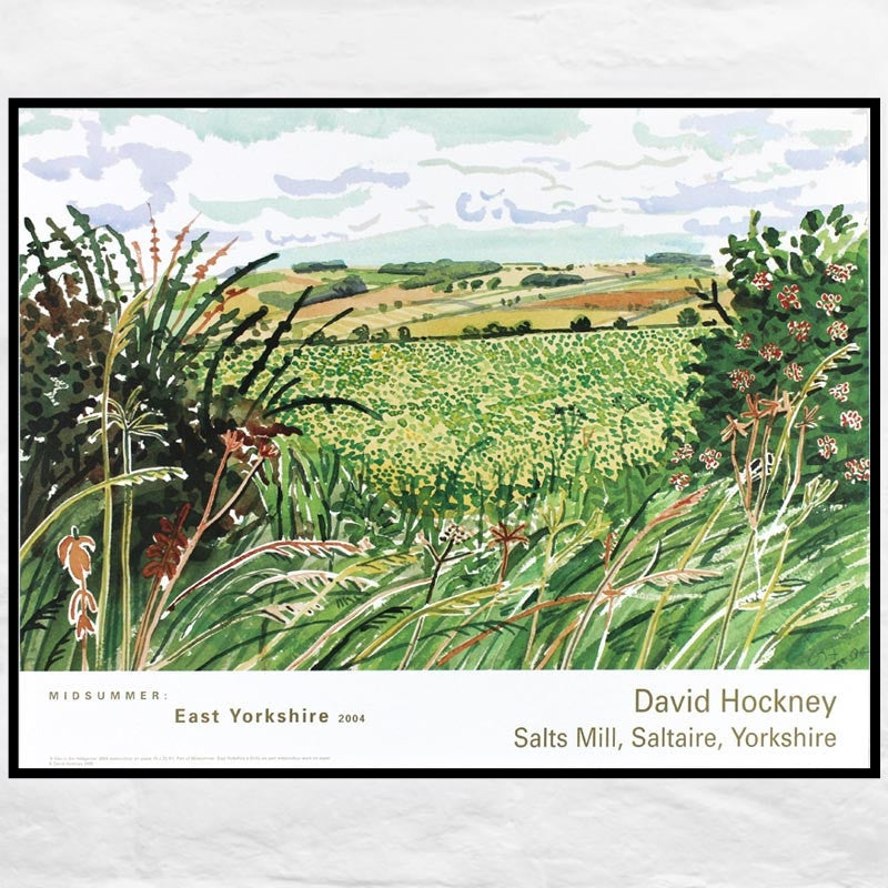 DAVID HOCKNEY / A Gap in the Hedgerow (from Midsummer: East Yorkshire)