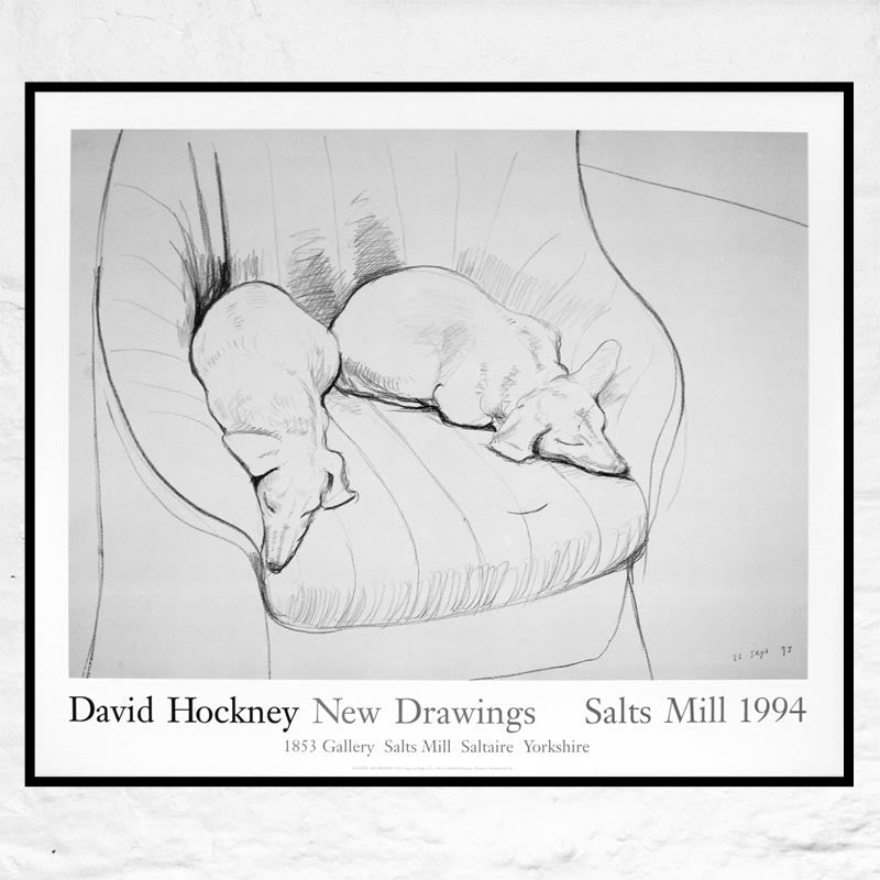 DAVID HOCKNEY / Black and White Dogs
